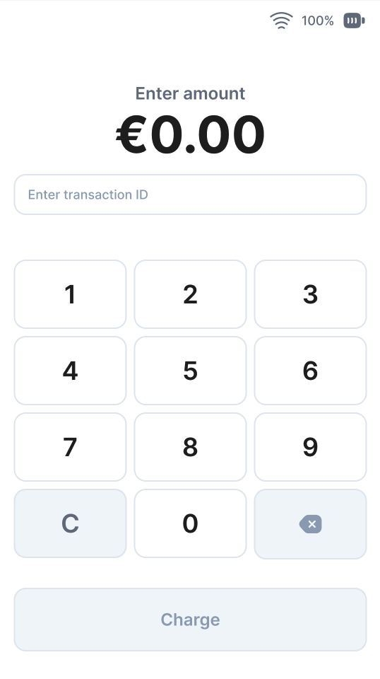 Stripe Terminal amount entry